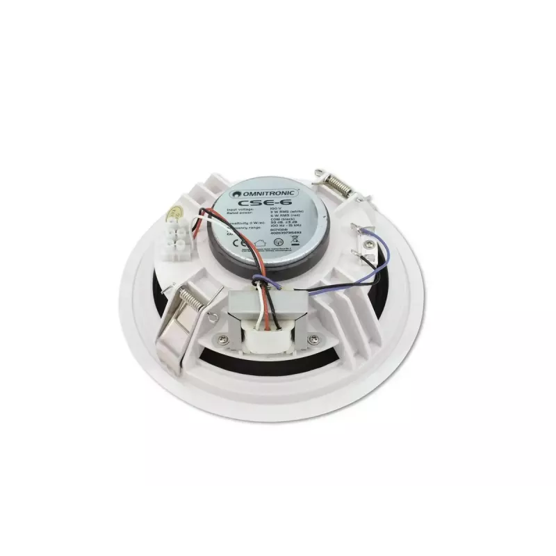 Altavoz de rango completo Omnitronic 80710241 Blanco Cableado 6 W