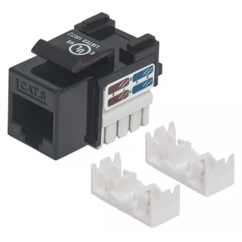 Intellinet conector Keystone, Cat6, UTP, herramienta de inserción LSA, negro, plano, negro, RJ-45, hembra, 22/26, Cat6