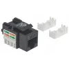 Intellinet 210720 conector keystone Cat6, UTP, RJ-45 hembra, LSA, negro