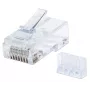 Conector modular RJ45 Intellinet, Cat6, UTP, 3 dientes, para cable rígido, contactos dorados de 15 µ, pack de 90