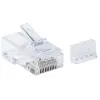 Conector modular RJ45 Intellinet, Cat6, UTP, 3 dientes, para cable rígido, contactos dorados de 15 µ, pack de 90
