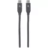 Cable Manhattan USB-C a USB-C, 50 cm, conector macho a conector macho, negro, 10 Gbit/s (USB 3.2 Gen2, también USB 3.1), 3 A (carga rápida), SuperSpeed+ USB, garantía de por vida, corresponde a USB31CC50CM