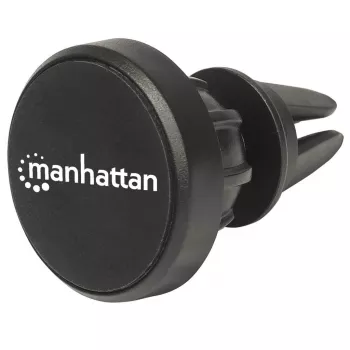Soporte magnético para rejilla de ventilación de coche Manhattan, fijación con pinza ajustable, colocación y extracción rápidas, base antideslizante, negro, garantía de por vida