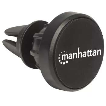 Soporte magnético para rejilla de ventilación de coche Manhattan, fijación con pinza ajustable, colocación y extracción rápidas, base antideslizante, negro, garantía de por vida