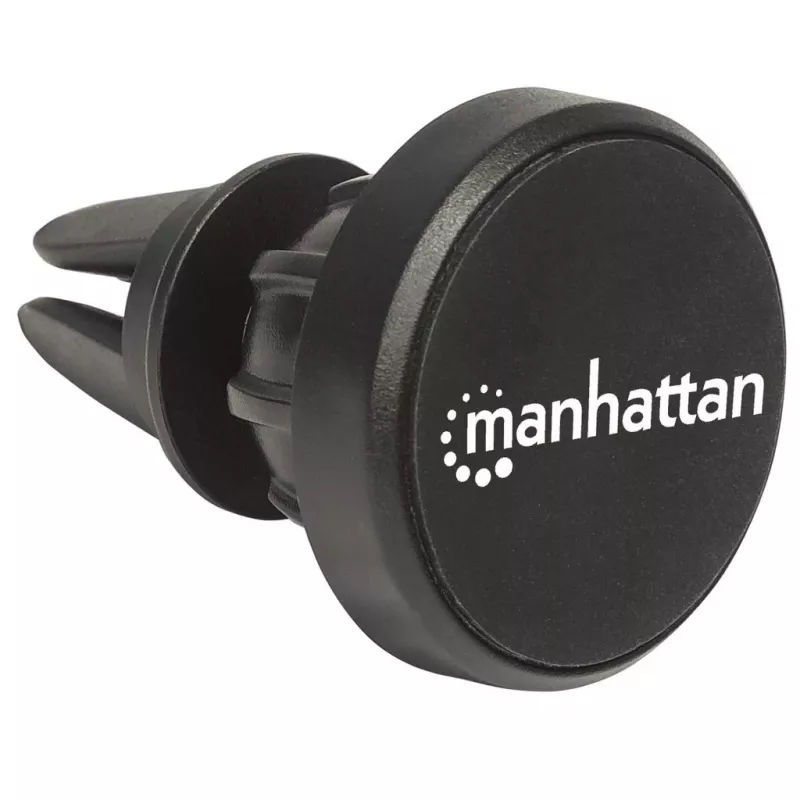 Soporte magnético para rejilla de ventilación de coche Manhattan, fijación con pinza ajustable, colocación y extracción rápidas, base antideslizante, negro, garantía de por vida