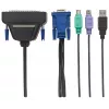 Cable Intellinet VGA de 1 puerto para consola KVM, conexiones PS2, USB y VGA