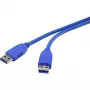 Cable USB Renkforce RF-4369443 0,5 m USB 3.2 Gen 1 Azul