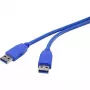 Cable USB Renkforce RF-4369446 USB 3.2 Gen 1 1 m Azul