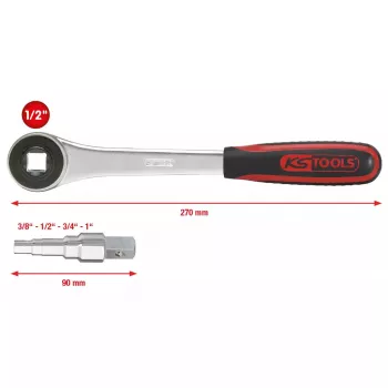 KS Tools 130.3000 juego universal de llaves de estrella escalonadas, 3/8-1 in, 2 uds.