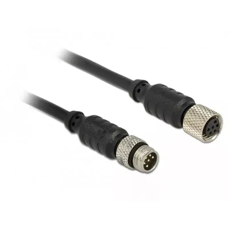 Cable serie Navilock 62971 negro 1 m M8