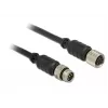 Cable serie Navilock 62974 negro 5 m M8