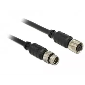 Cable serie Navilock 62974 negro 5 m M8