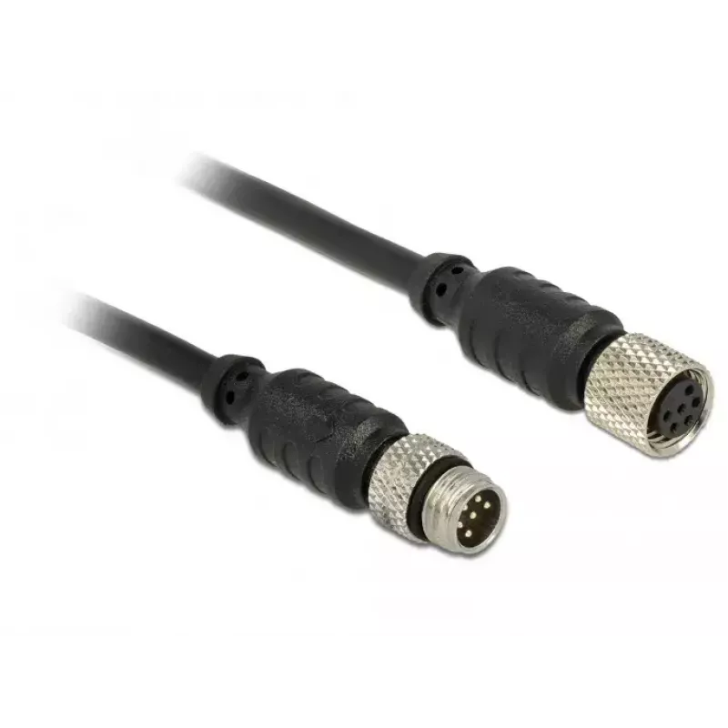 Cable serie Navilock 62974 negro 5 m M8