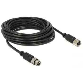 Cable serie Navilock 62974 negro 5 m M8