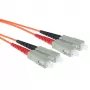 Cable de parcheo de fibra óptica ACT 5 metros LSZH multimodo 62.5/125 OM1 dúplex con conectores SC