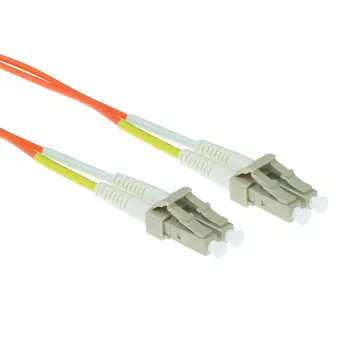Cable de parcheo de fibra óptica ACT 5 metros LSZH multimodo 62,5/125 OM1 dúplex con conectores LC