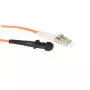 Cable de parcheo de fibra óptica ACT 3 metros LSZH multimodo 62,5/125 OM1 dúplex con conectores MTRJ y LC