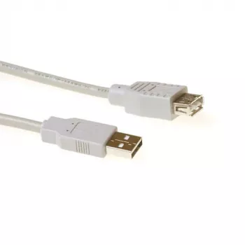 USB 2.0 conector macho A - conector hembra USB A marfil 1,80 m ACT SB2200