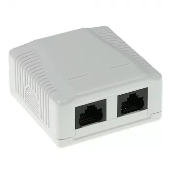 Toma de superficie ACT 2 tomas no apantallada CAT5E — 59×29,5×61 mm