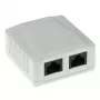 Toma de superficie ACT 2 tomas no apantallada CAT5E — 59×29,5×61 mm