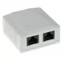 Carcasa de superficie, 2 puertos, CAT6, no apantallada, ACT FA6002, 29×61×29,5 mm
