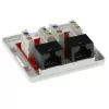 Carcasa de superficie, 2 puertos, CAT6, no apantallada, ACT FA6002, 29×61×29,5 mm