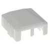 Carcasa de superficie, 2 puertos, CAT6, no apantallada, ACT FA6002, 29×61×29,5 mm