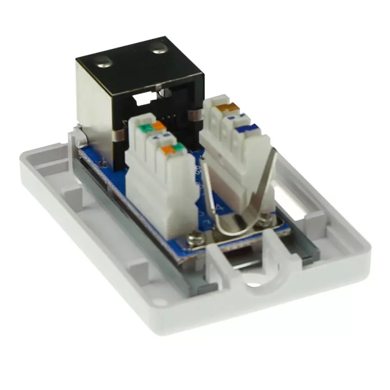 ACT FA5005 caja de superficie, 1 puerto, CAT5E, apantallada