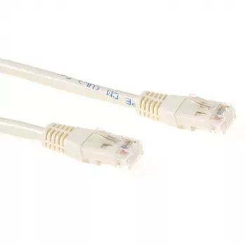 Cable de red ACT marfil 25 metros U/UTP CAT6 con conectores macho RJ45