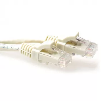 Cable de red ACT marfil 25 metros U/UTP CAT6 con protección antipellizcos y conectores macho RJ45