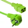 Cable de alimentación ACT CEE 7/7 conector macho (acodado) - C19 verde 1,8 m