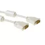 ACT AK3620 cable DVI-D Single Link de alta calidad macho-macho, 1,8 m, marfil