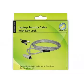 Candado de cable Navilock 20654 plateado 1,8 m