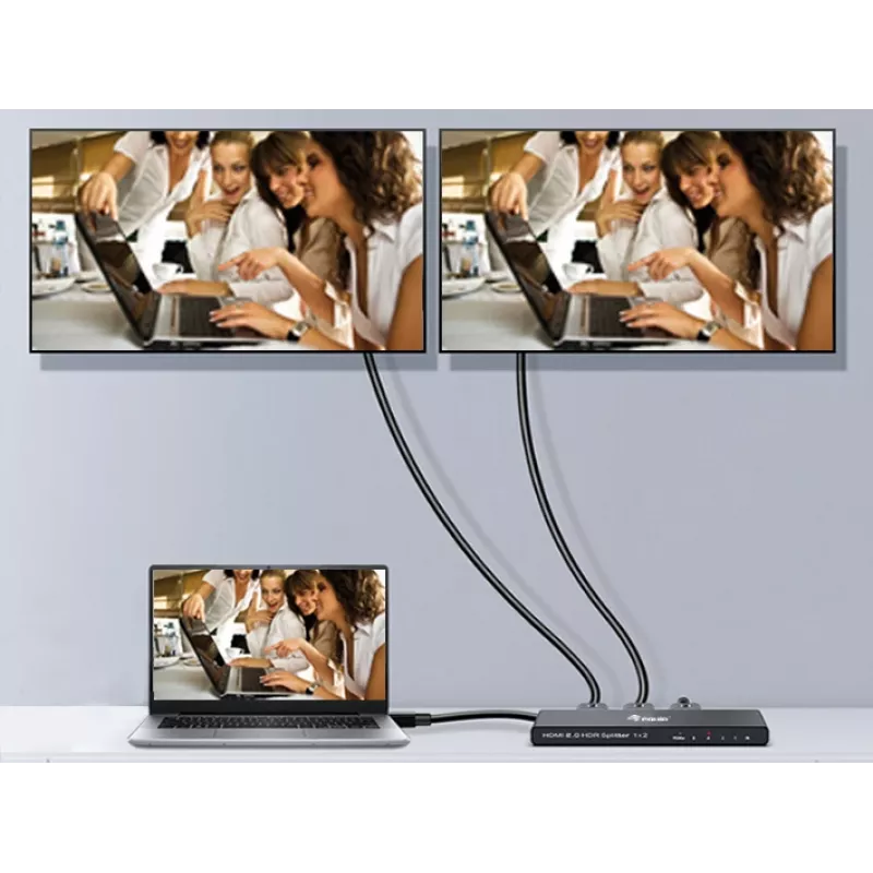 Equip Ultra delgado divisor HDMI 2.0 de 2 puertos