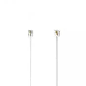 Hama 00201135 cable de teléfono 10 m blanco