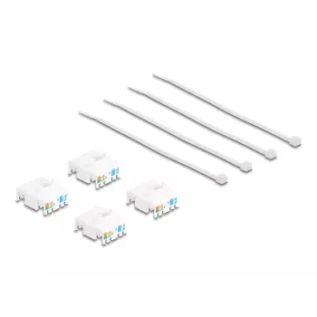 Delock 86050 módulo Keystone conector RJ45 hembra Cat.6A STP, pack de 4