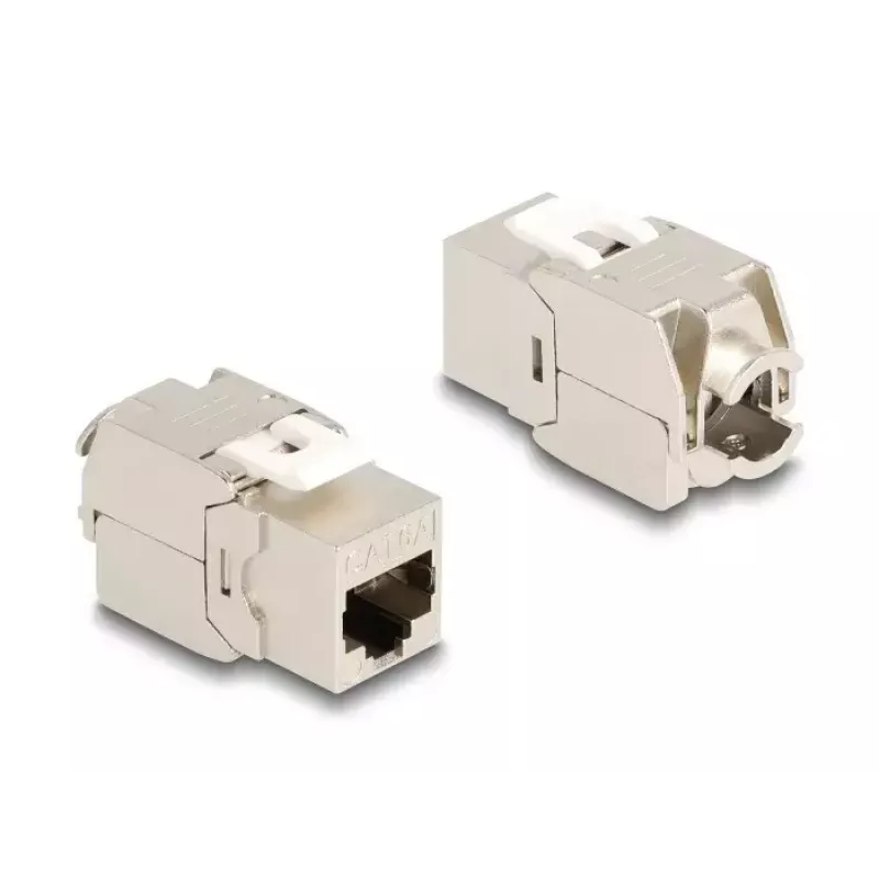 Delock 86050 módulo Keystone conector RJ45 hembra Cat.6A STP, pack de 4