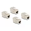 Delock 86050 módulo Keystone conector RJ45 hembra Cat.6A STP, pack de 4