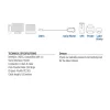 ACT AC6002 cable serie DB-9, 1,5 m, negro
