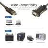 ACT AC6002 cable serie DB-9, 1,5 m, negro