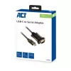 ACT AC6002 cable serie DB-9, 1,5 m, negro