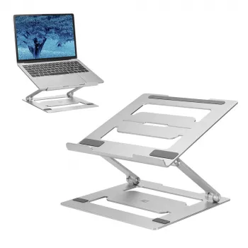 Soporte para portátil ACT AC8135 aluminio gris altura ajustable sin escalonamiento