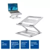 Soporte para portátil ACT AC8135 aluminio gris altura ajustable sin escalonamiento