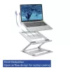 Soporte para portátil ACT AC8135 aluminio gris altura ajustable sin escalonamiento