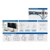 ACT brazo doble para monitor de oficina plata pinza/pasacables de mesa 18 kg 17-32