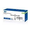 ACT brazo doble para monitor de oficina plata pinza/pasacables de mesa 18 kg 17-32