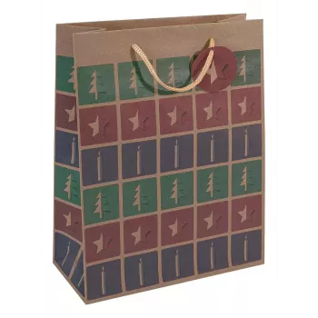 Bolsa de regalo Sigel GT043 verde rojo violeta 260x120x330 mm