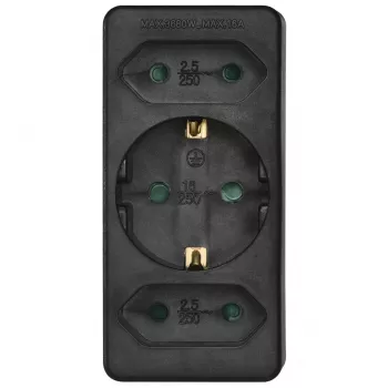 Hama 00223216 alargador de corriente 3 salidas AC interior negro