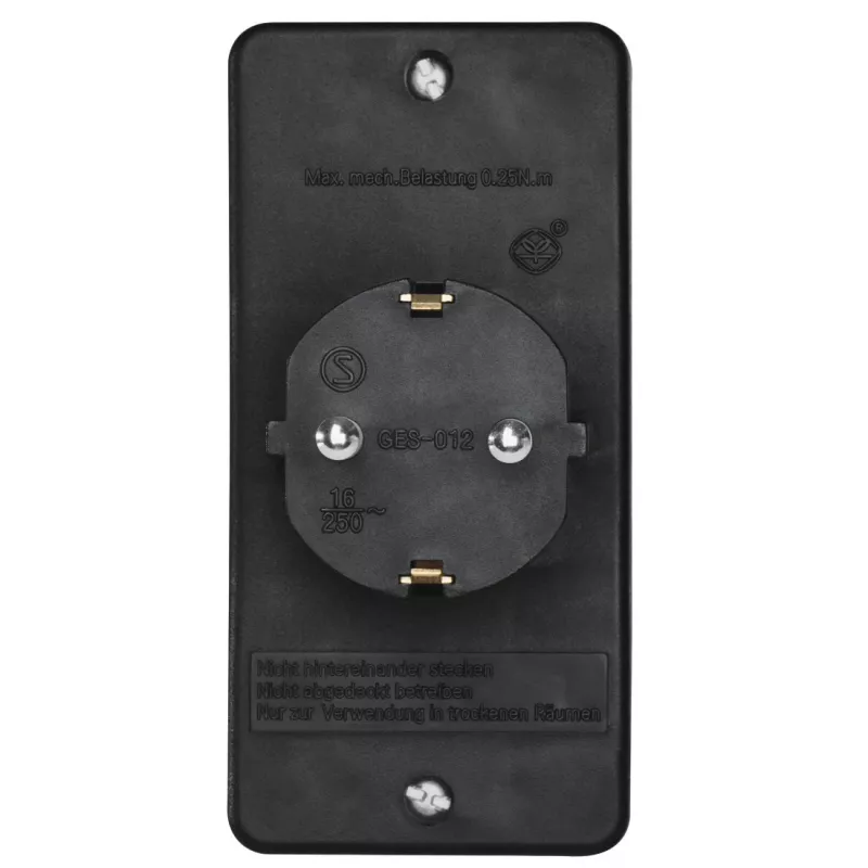 Hama 00223216 alargador de corriente 3 salidas AC interior negro