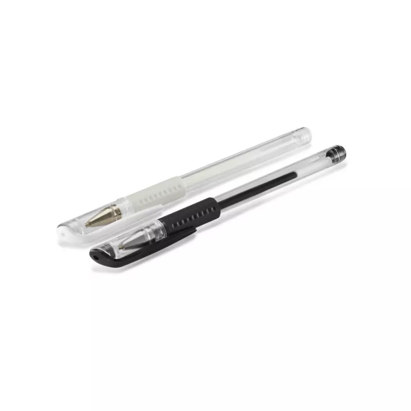 Hama Classic Bolígrafo de gel con capuchón Negro, Blanco 2 uds.